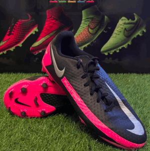 Black and Pink Nike Football Boots