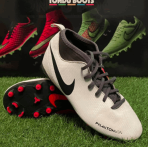 Black and White with Red Nike Football Boots