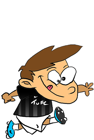 Cartoon Boy Football Player running