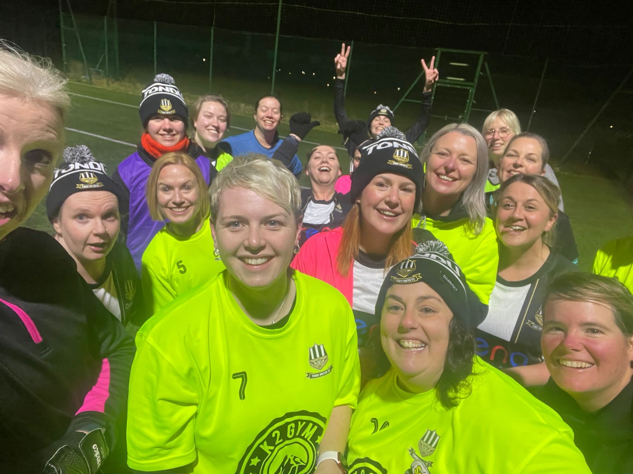Group photo of the womens kick-about team